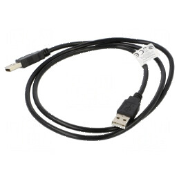 Cablu USB 2.0 A-A 1m nichelat negru | Electronic-mag.ro | Componente Electronice