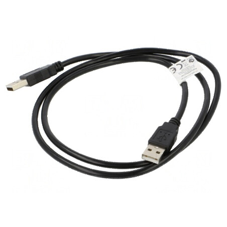 Cablu USB 2.0 A-A 1m nichelat negru | Electronic-mag.ro | Componente Electronice