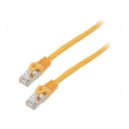Patch cord F/UTP 6 litat CCA PVC galben 0,5m 26AWG | Electronic-mag.ro | Componente Electronice
