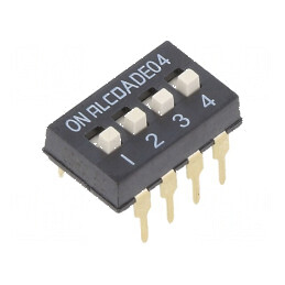 Comutator DIP-SWITCH ON-OFF 0,1A 24VDC THT 2 Pozitii 30-85°C | Electronic-mag.ro | Componente Electronice