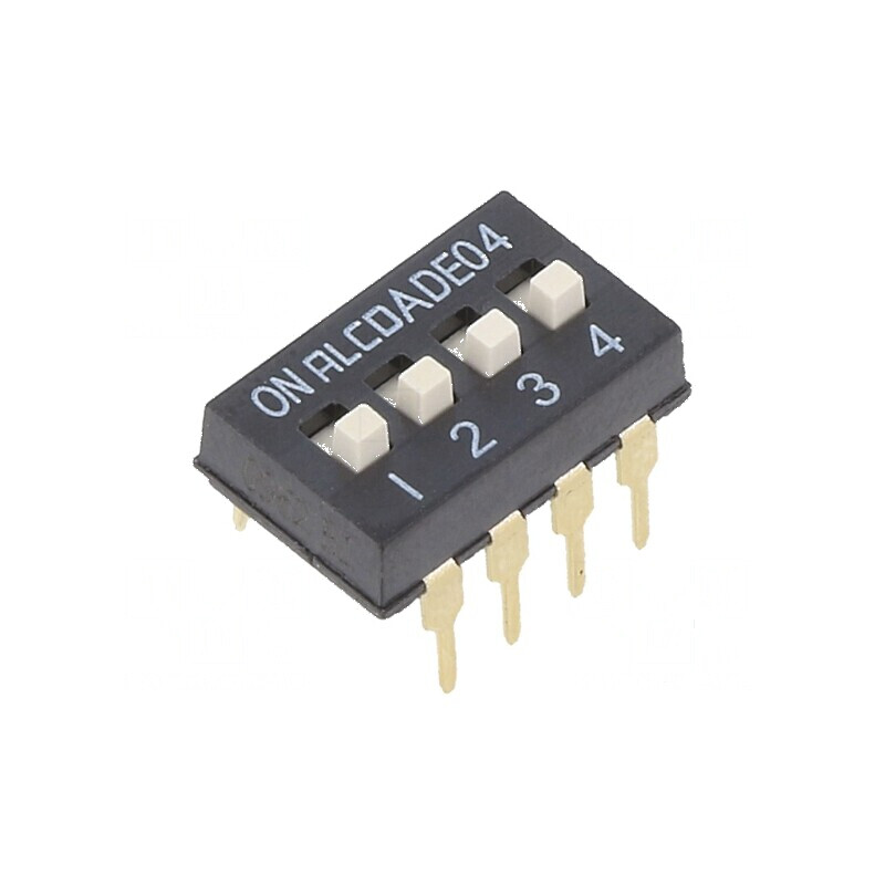 Comutator DIP-SWITCH ON-OFF 0,1A 24VDC THT 2 Pozitii 30-85°C | Electronic-mag.ro | Componente Electronice