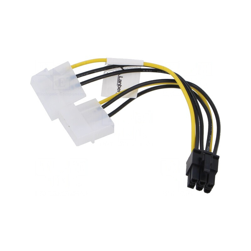 Cablu alimentare Molex tată x2 la PCIe 6pin mamă 150mm | Electronic-mag.ro | Componente Electronice Cablu alimentare Molex tată x2 la PCIe 6pin mamă 150mm | Electronic-mag.ro | Componente Electronice