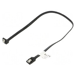 Cablu SATA 0,5m negru cu mufă în unghi | Electronic-mag.ro | Componente Electronice