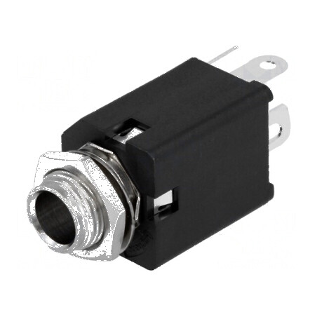 Conector Jack 6,3mm soclu mamă mono cu 2 piste pentru lipire | Electronic-mag.ro | Componente Electronice