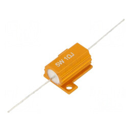 Rezistor bobinat 1Ω 5W ±5% 50ppm/°C axial 11,3mm cu radiator | Electronic-mag.ro | Componente Electronice