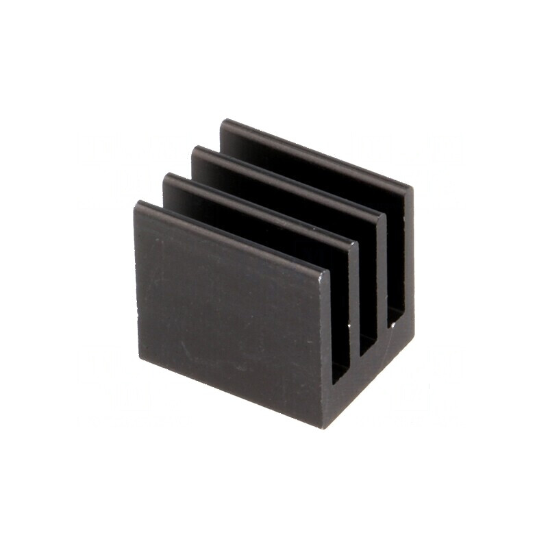 Radiator extrudat negru 17mm x 13,5mm x 15,24mm 19,4K/W | Electronic-mag.ro | Componente Electronice
