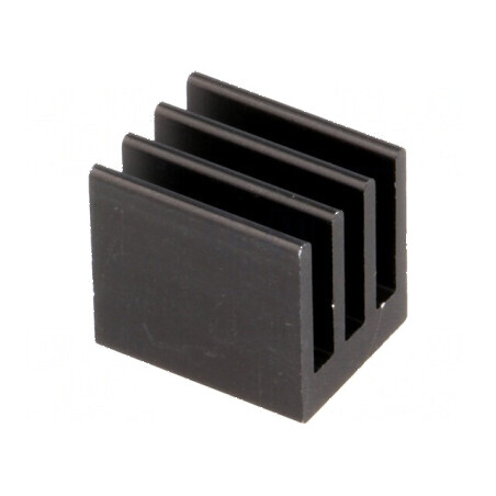 Radiator extrudat negru 17mm x 13,5mm x 15,24mm 19,4K/W | Electronic-mag.ro | Componente Electronice