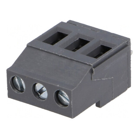 Regletă de conexiuni pentru PCB 90° 5mm 3 piste 20A | Electronic-mag.ro | Componente Electronice