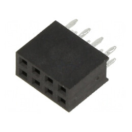 Conector şiruri pini soclu mamă 2,54mm 8 PIN THT pentru PCB | Electronic-mag.ro | Componente Electronice