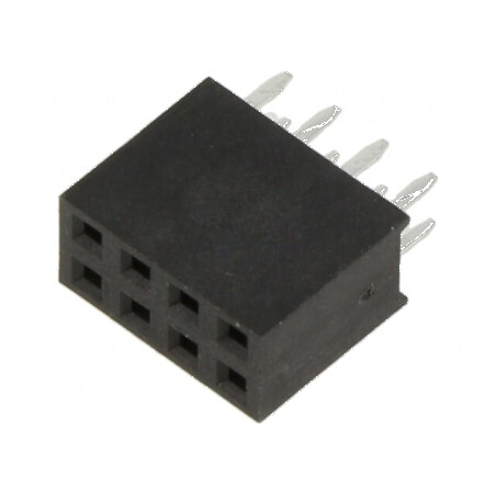 Conector şiruri pini soclu mamă 2,54mm 8 PIN THT pentru PCB | Electronic-mag.ro | Componente Electronice
