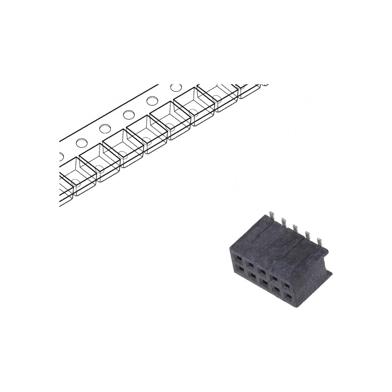 Conector şiruri pini soclu Minitek127® mamă PIN 10 verticale | Electronic-mag.ro | Componente Electronice