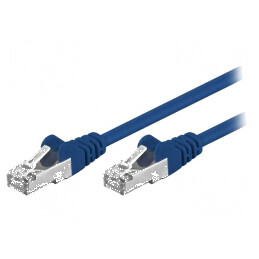Cabluri patch F/UTP 5e CCA PVC albastru 0,25m 26AWG | Electronic-mag.ro | Componente Electronice
