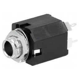 Conector Jack 6,3mm Soclu Mamă Mono Piste 2 Drept THT | Electronic-mag.ro | Componente Electronice