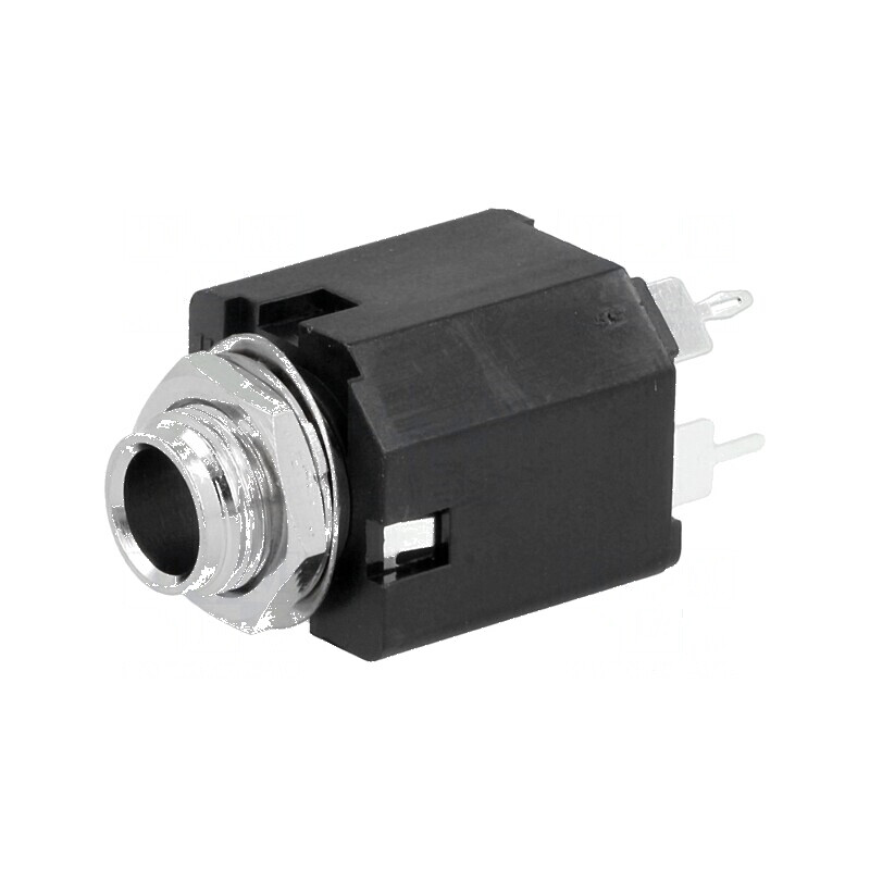 Conector Jack 6,3mm Soclu Mamă Mono Piste 2 Drept THT | Electronic-mag.ro | Componente Electronice