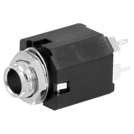 Conector Jack 6,3mm Soclu Mamă Mono Piste 2 Drept THT | Electronic-mag.ro | Componente Electronice