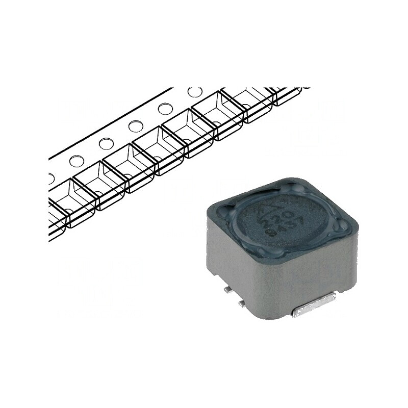 Inductor SMD 100uH 1,7A 165mΩ 12,8x12,8x8mm | Electronic-mag.ro | Componente Electronice