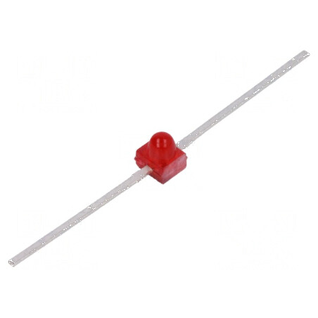 LED roșu axial 1,65mm 1÷10mcd 90° convex | Electronic-mag.ro | Componente Electronice