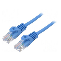 Cablu Patch U/UTP 5e litat CCA PVC albastru 2m 26AWG | Electronic-mag.ro | Componente Electronice