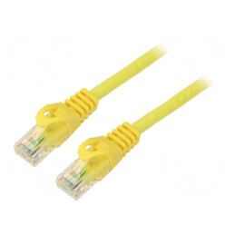 Patch cord U/UTP 5e 2m CCA PVC galben 26AWG | Electronic-mag.ro | Componente Electronice