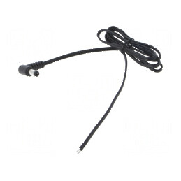 Cablu 2x0,5mm2 DC 5,5/2,1 Mufă Unghiată Negru și Gri | Electronic-mag.ro | Componente Electronice