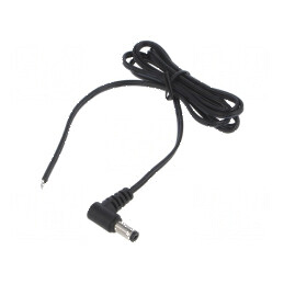 Cablu DC 2x0,5mm2 5,5/2,5 Mufă Unghi Negru și Gri | Electronic-mag.ro | Componente Electronice