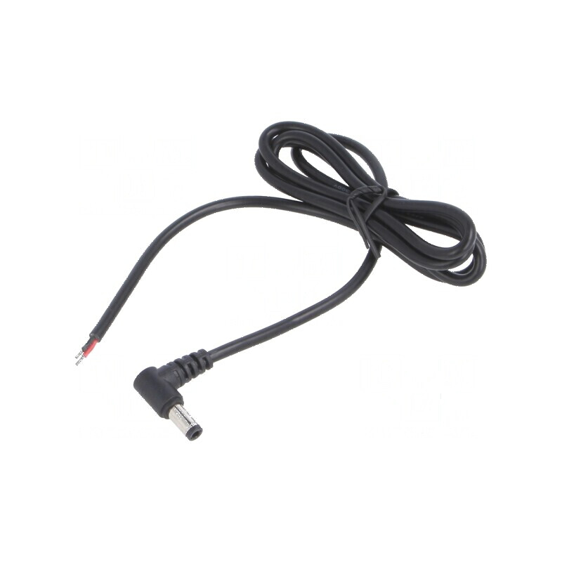 Cablu DC 5,5/2,1 cu mufa în unghi negru 1m 2x0,5mm² -20÷80°C | Electronic-mag.ro | Componente Electronice Cablu DC 5,5/2,1 cu mufa în unghi negru 1m 2x0,5mm² -20÷80°C | Electronic-mag.ro | Componente Electronice