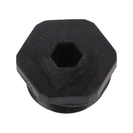 Capac de protecție M16 1,5 IP68 poliamidă neagră cu cheie 19mm | Electronic-mag.ro | Componente Electronice