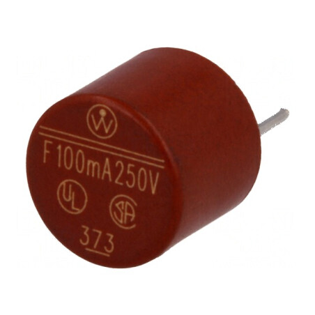Siguranţă ardere rapidă 100mA 250VAC THT TR5 cupru | Electronic-mag.ro | Componente Electronice
