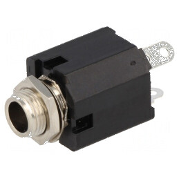 Conector Jack 6,3mm soclu mamă mono pentru lipire - 2 piste | Electronic-mag.ro | Componente Electronice