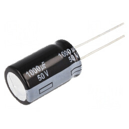 Condensator electrolitic low ESR THT 1000uF 50V 16x25mm | Electronic-mag.ro | Componente Electronice