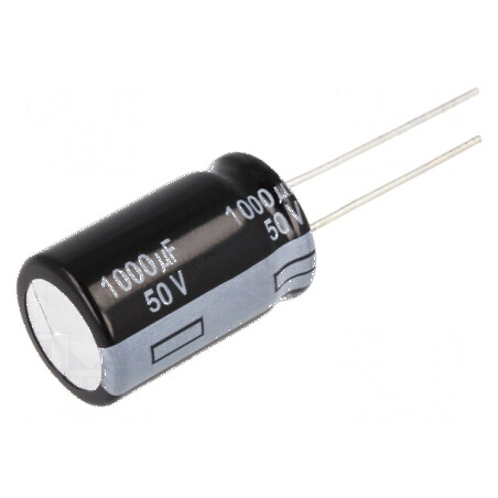 Condensator electrolitic low ESR THT 1000uF 50V 16x25mm | Electronic-mag.ro | Componente Electronice