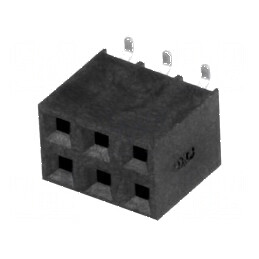 Conector şiruri pini soclu mamă 6 verticale 2,54mm SMT | Electronic-mag.ro | Componente Electronice