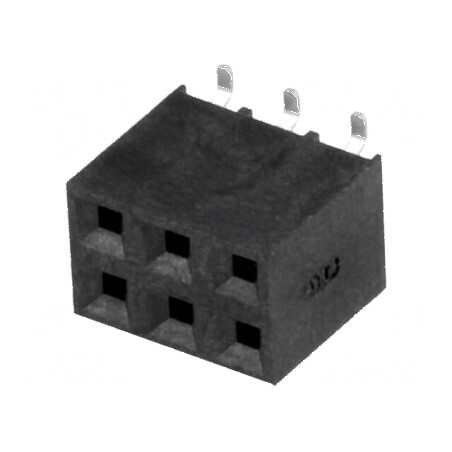 Conector şiruri pini soclu mamă 6 verticale 2,54mm SMT | Electronic-mag.ro | Componente Electronice