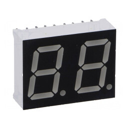 Afișaj LED 7 segmente 14,2mm roșie 35mcd 2 car | Electronic-mag.ro | Componente Electronice