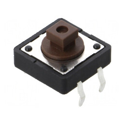 Microîntrerupător TACT SPST-NO 0,05A/12VDC pentru PCB THT | Electronic-mag.ro | Componente Electronice