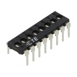Comutator DIP-SWITCH 8 Secțiuni OFF-ON THT Tub | Electronic-mag.ro | Componente Electronice