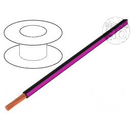 Cablu H05V-K 1mm2 PVC negru-roz 100m 300V 500V | Electronic-mag.ro | Componente Electronice
