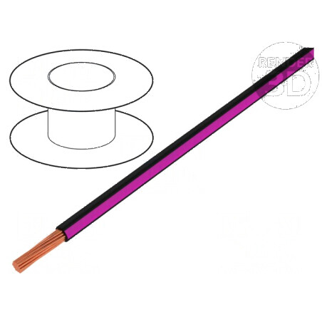 Cablu H05V-K 1mm2 PVC negru-roz 100m 300V 500V | Electronic-mag.ro | Componente Electronice