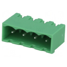 Regletă de conexiuni deconectabilă 5mm, 4 drept soclu | Electronic-mag.ro | Componente Electronice