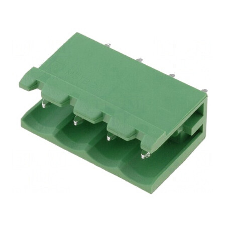 Regletă de conexiuni deconectabilă 5mm, 4 drept soclu | Electronic-mag.ro | Componente Electronice