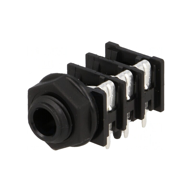 Conector Jack 6,3mm Soclu Mamă Stereo cu Întrerupător Triplu | Electronic-mag.ro | Componente Electronice