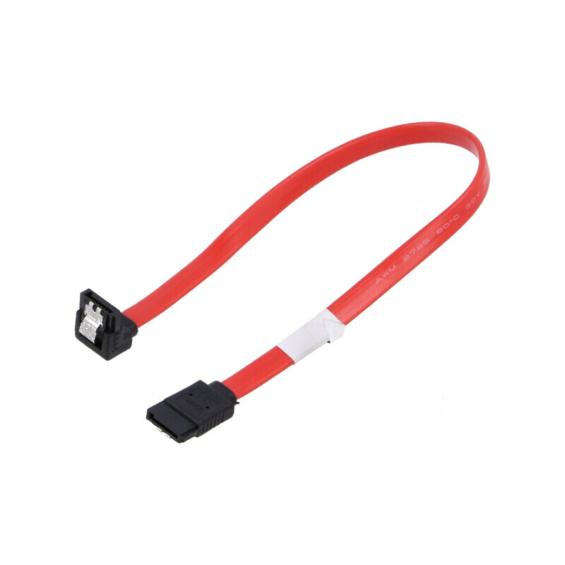 Cablu SATA 0,3m roșu cu mufă în unghi | Electronic-mag.ro | Componente Electronice Cablu SATA 0,3m roșu cu mufă în unghi | Electronic-mag.ro | Componente Electronice