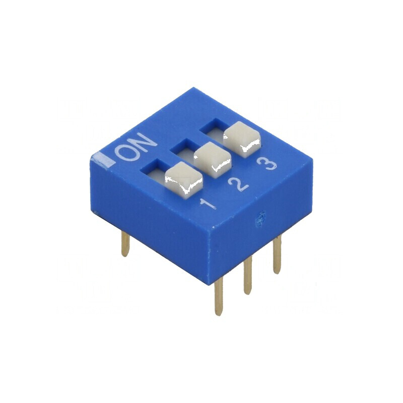 Comutator DIP-SWITCH 3 Secţiuni ON-OFF 0,025A 24VDC | Electronic-mag.ro | Componente Electronice Comutator DIP-SWITCH 3 Secţiuni ON-OFF 0,025A 24VDC | Electronic-mag.ro | Componente Electronice
