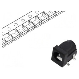 Conector alimentare DC 6,4/2mm soclu tată PCB SMT 5A | Electronic-mag.ro | Componente Electronice