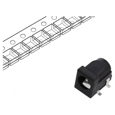 Conector alimentare DC 6,4/2mm soclu tată PCB SMT 5A | Electronic-mag.ro | Componente Electronice
