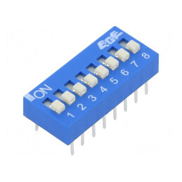 Comutator DIP-SWITCH 8 Secţiuni OFF-ON 0,025A/24VDC | Electronic-mag.ro | Componente Electronice