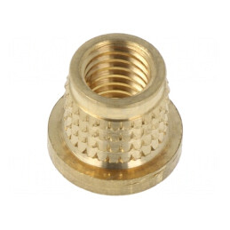 Adaos filetat alamă M8 - 10,1mm pentru plastic | Electronic-mag.ro | Componente Electronice