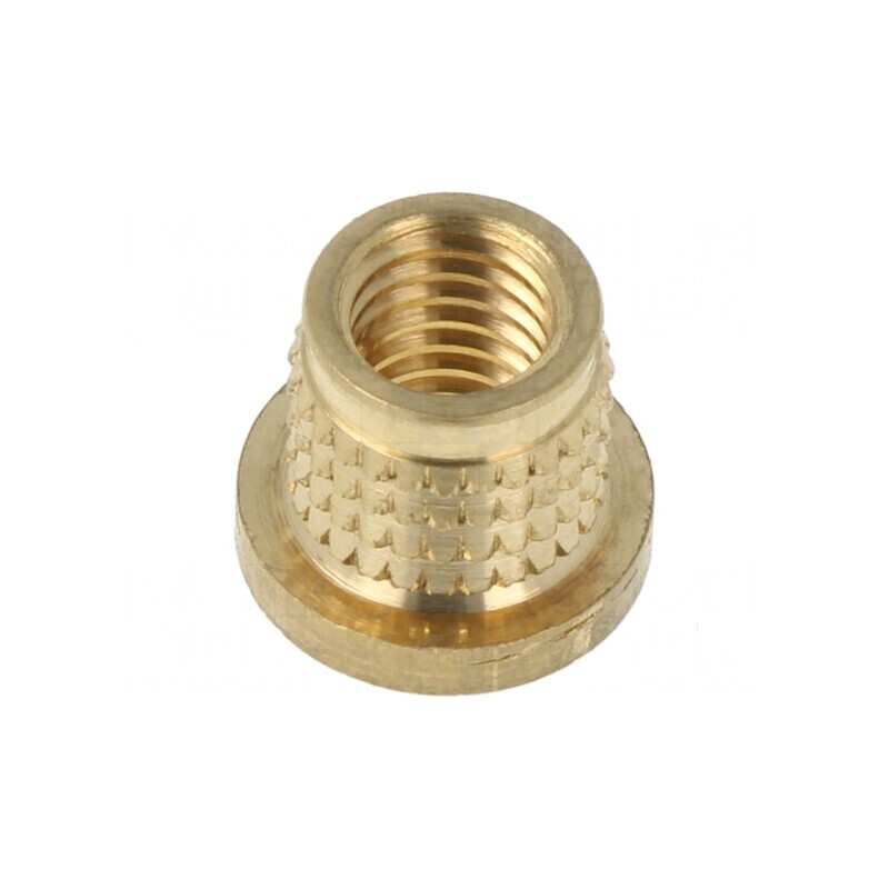 Adaos filetat alamă M8 - 10,1mm pentru plastic | Electronic-mag.ro | Componente Electronice