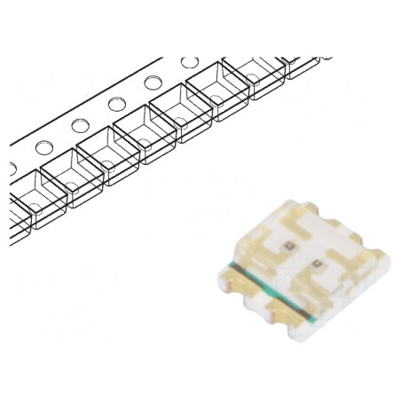 LED SMD 1210 roșie/verde 3,2x2,7mm 20mA 130° | Electronic-mag.ro | Componente Electronice