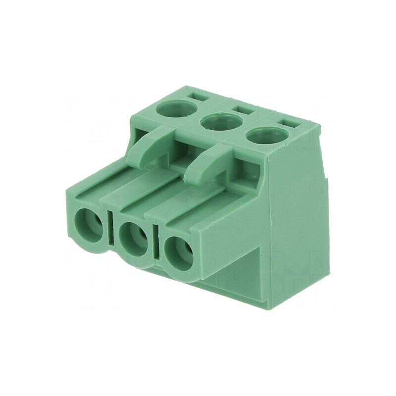 Regletă de conexiuni deconectabilă 5mm, 3 piste drept mufe | Electronic-mag.ro | Componente Electronice